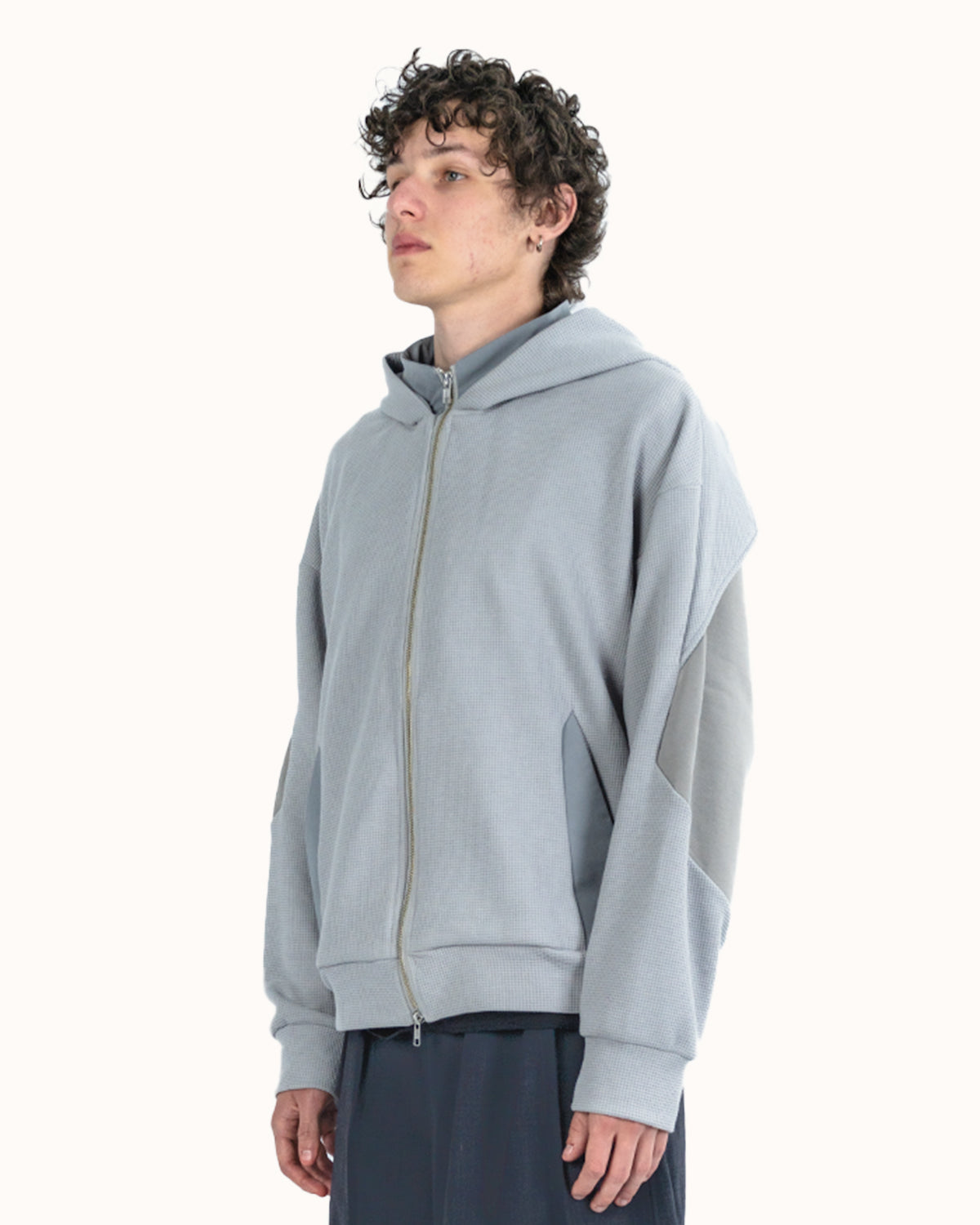 LV.0 ZIP UP Y Light Grey