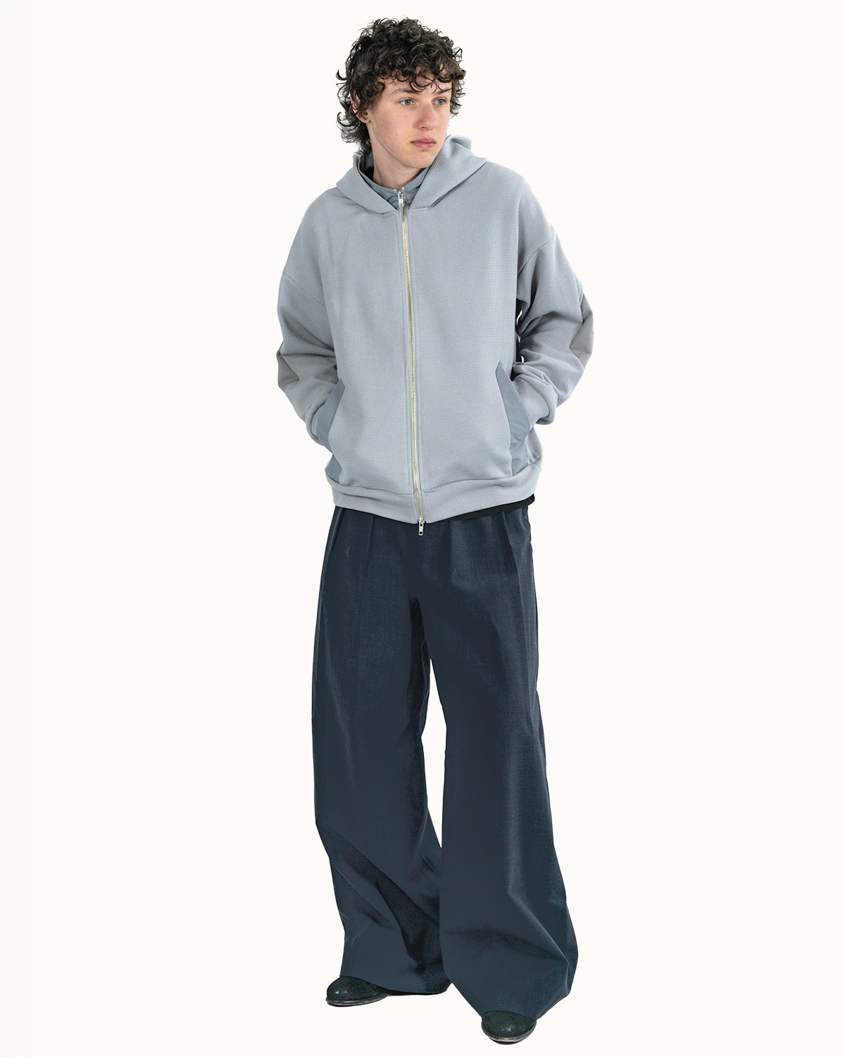 LV.0 ZIP UP Y Light Grey
