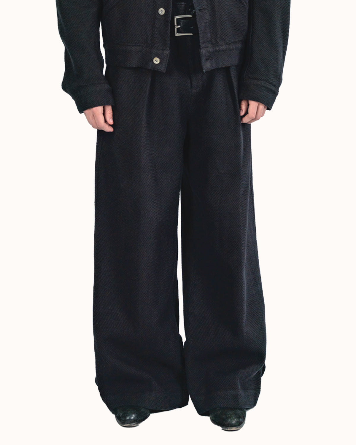 WIDE LEG ATTENDER TROUSERS