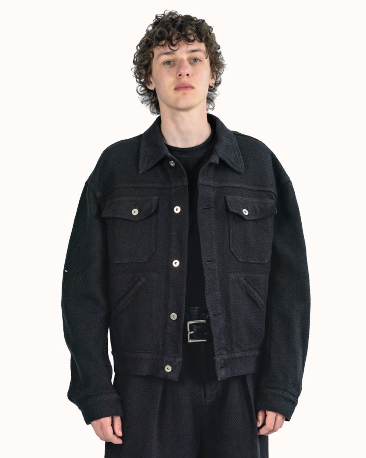 TRUCKER JACKET HONEYCOMB SASHIKO