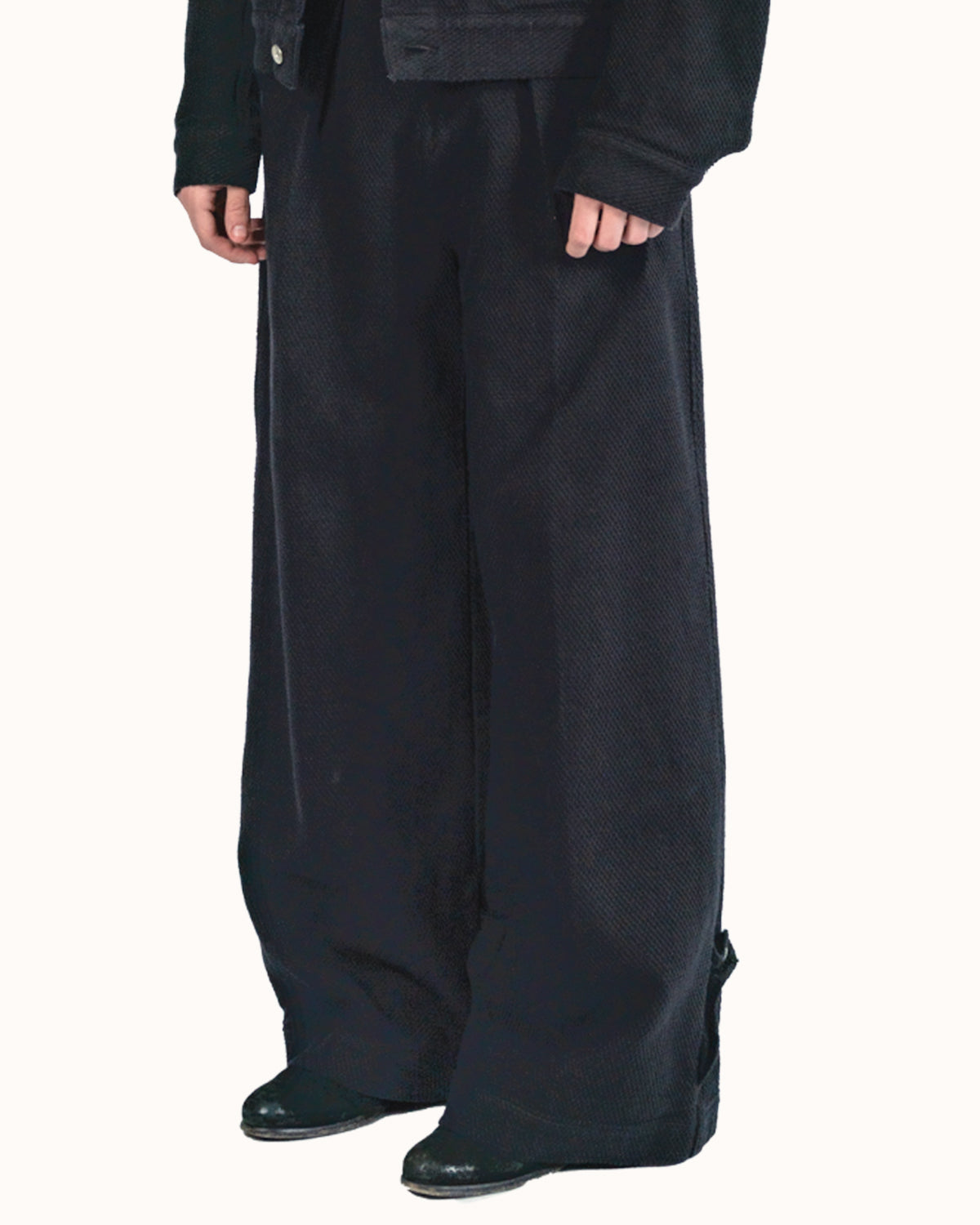 WIDE LEG ATTENDER TROUSERS