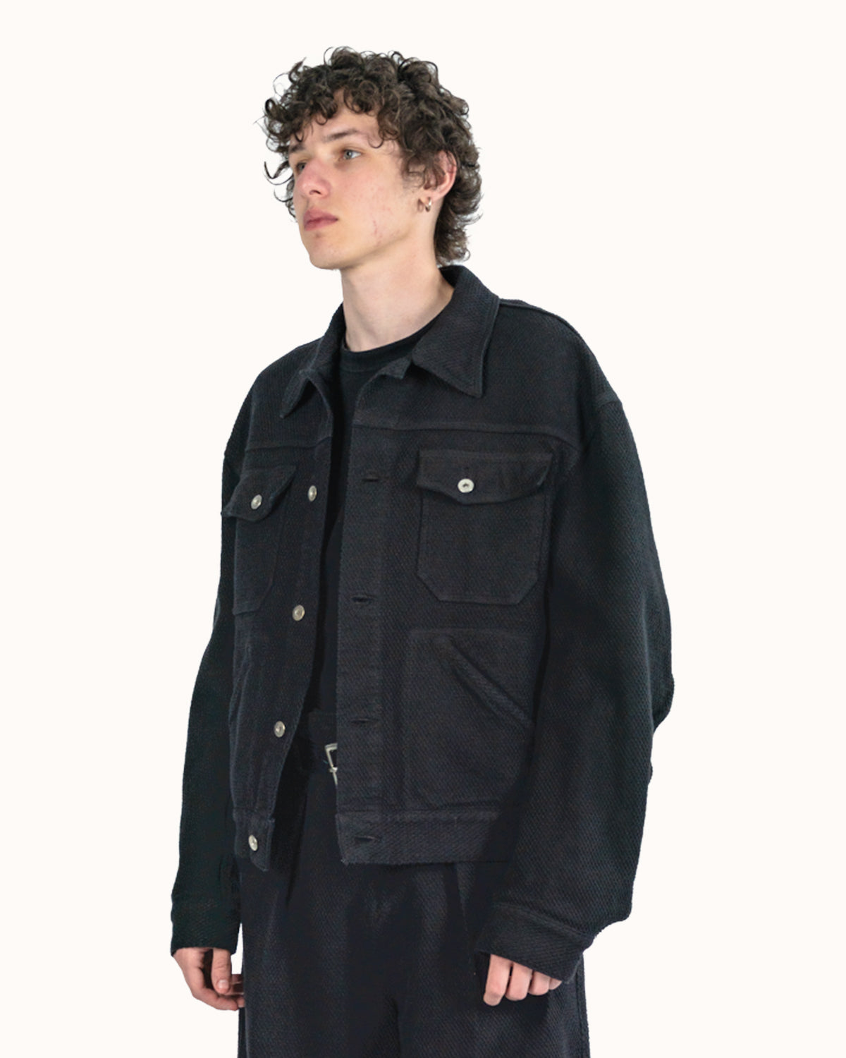 TRUCKER JACKET HONEYCOMB SASHIKO