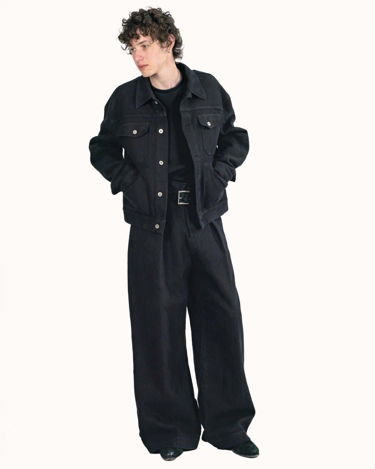 WIDE LEG ATTENDER TROUSERS